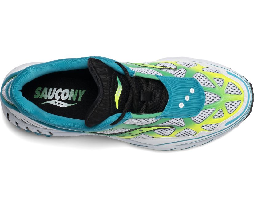 Saucony Grid Web Women's Originals White / Yellow / Turquoise | AU 004RVDW